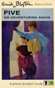 englisches Buchcover: "Five go adventuring again" (B)