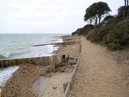 Foto des Strandes vor dem Lepe-House